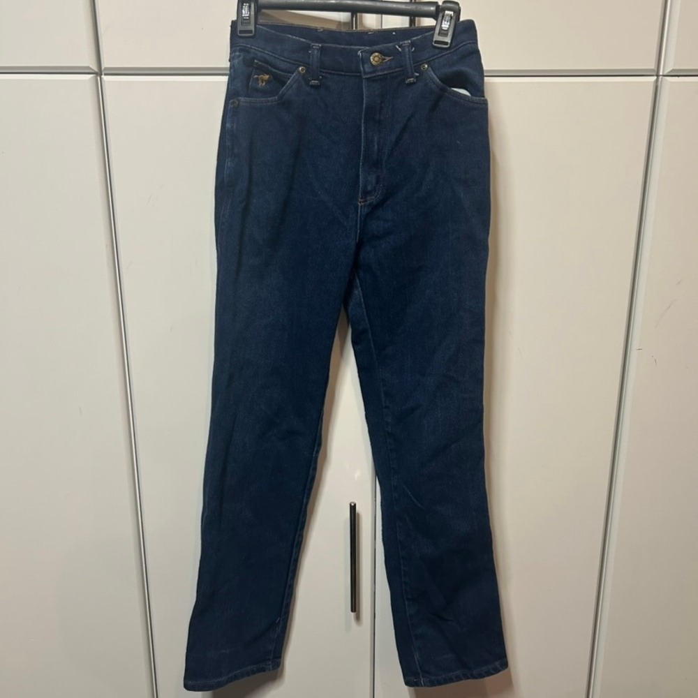 Vintage Wrangler Misses Regular Fit Jeans Dark Wash High Rise Made in USA 10 Avg